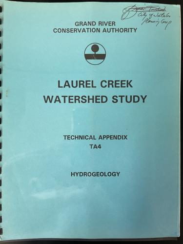 Laurel Creek Watershed Study Technical Appendix TA4 specimen