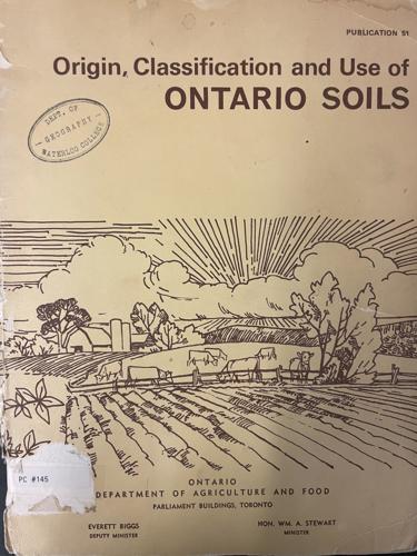 Origin, Classification and Use of Ontario Soils  specimen